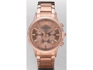 Emporio Armani Classic Heren chronograaf Rosegoudkleurig S. Stalen horloge AR2452
