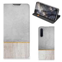 OnePlus Nord Book | Wallet Case | Wood Concrete OnePlus Nord Book | Wallet Case | Wood Concrete