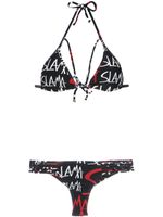 Amir Slama logo print bikini set - Noir - thumbnail