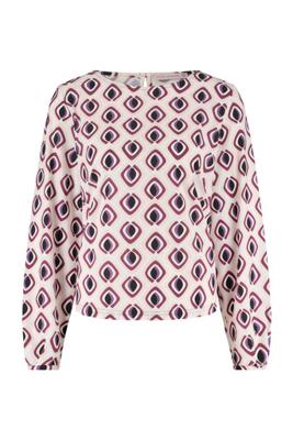 Lidy retro shirt - offwhite/baby pink - 06913