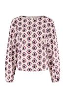 Lidy retro shirt - offwhite/baby pink - 06913