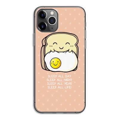 Sleep All Day: iPhone 11 Pro Transparant Hoesje
