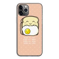 Sleep All Day: iPhone 11 Pro Transparant Hoesje