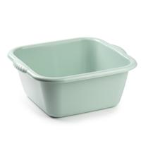 Plasticforte teiltje/afwasbak - vierkant - kunststof - 25 liter - 49 x 47 x 20 cm - Groen