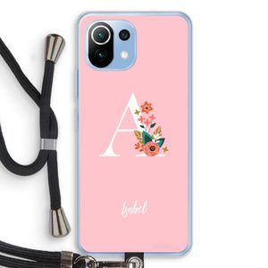 Pink Bouquet: Xiaomi Mi 11 Lite Transparant Hoesje met koord