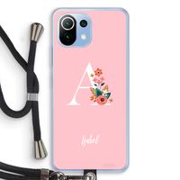 Pink Bouquet: Xiaomi Mi 11 Lite Transparant Hoesje met koord