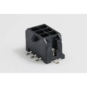 Molex 430450619 Male header, inbouw (standaard) Totaal aantal polen: 6 Rastermaat: 3 mm Inhoud: 1 stuk(s) Tape on Full reel