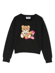 Moschino Kids sweat en coton à motif ourson - Noir