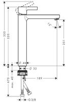 Hansgrohe Metris S Wastafelkraan Highriser Zonder Waste Chroom - thumbnail