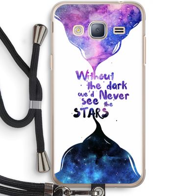 Stars quote: Samsung Galaxy J3 (2016) Transparant Hoesje met koord