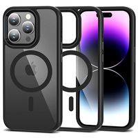 iPhone 15 Pro Tech-Protect Magmat Cover - MagSafe-compatibel - Doorschijnend Zwart - thumbnail