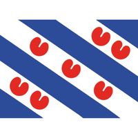 10x Friesland vlag stickers 10 cm - thumbnail