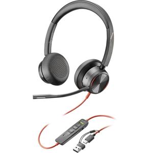 HP Poly Blackwire 8225 On Ear headset Kabel Stereo Zwart Noise Cancelling Headset, Volumeregeling, Microfoon uitschakelbaar (mute)