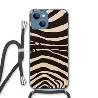 Arizona Zebra: iPhone 13 Transparant Hoesje met koord