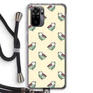 Vogeltjes: Xiaomi Redmi Note 10 Pro Transparant Hoesje met koord