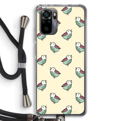 Vogeltjes: Xiaomi Redmi Note 10 Pro Transparant Hoesje met koord