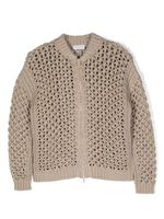 Brunello Cucinelli Kids cardigan en crochet - Tons neutres