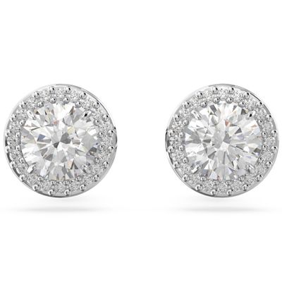Swarovski 5636269 Oorknoppen Constella zilverkleurig-wit 9 x 9 mm