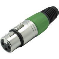 Kash 55022-G XLR-connector Koppeling, recht Aantal polen: 3 Groen 1 stuk(s) - thumbnail