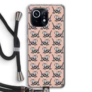 Zwarte poes: Xiaomi Mi 11 Transparant Hoesje met koord