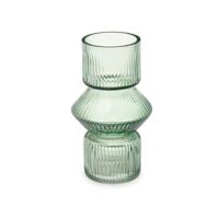 Vaas Gift Decor VGSY1016S-GRE VGSY1016S-GRE Groen Kristal Strepen 9,5 x 16,5 x 9,5 cm 10,5 x 17,5 x 10,5 cm (8 Stuks)