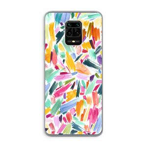 Watercolor Brushstrokes: Xiaomi Redmi Note 9 Pro Transparant Hoesje