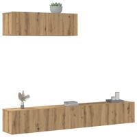 3-delig Tv-meubelset wandmontage bewerkt hout artisanaal eiken