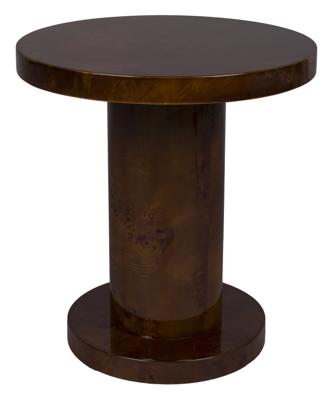 Dutchbone Ronde Bijzettafel 'Quinn' 46cm, kleur Walnoot