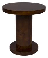 Dutchbone Ronde Bijzettafel 'Quinn' 46cm, kleur Walnoot