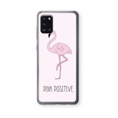 Pink positive: Samsung Galaxy A31 Transparant Hoesje