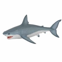 Plastic witte haai speeldiertje 19 cm - thumbnail