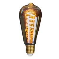 LED lampje Retro E27 fitting 2W - spiraal gloeidraad- dimbaar - designlampen - 145 x 64 mm   -