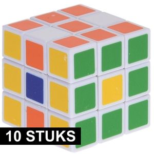 Voordelig kubus spelletje 3,5 cm 10 stuks   -