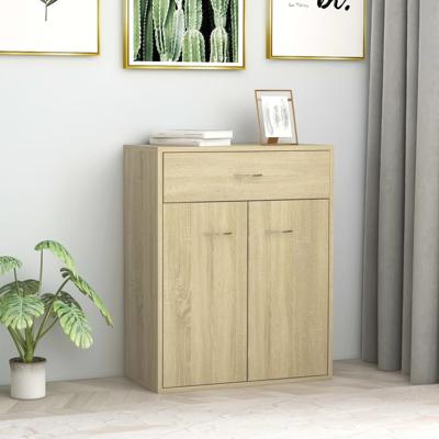 Dressoir 60x30x75 cm bewerkt hout sonoma eikenkleurig