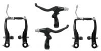 Promax Remset V-brake met remgrepen aluminium zwart - thumbnail