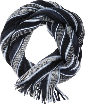 Casa Moda Sjaal Navy Grijs Gestreept Acryl Casa Moda Sjaal Navy Grijs Gestreept Acryl