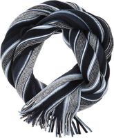 Casa Moda Sjaal Navy Grijs Gestreept Acryl - thumbnail