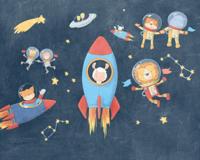 Komar Into Adventure Fotobehang Friends in Space - IAX7-0036