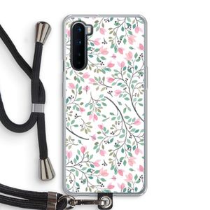 Sierlijke bloemen: OnePlus Nord Transparant Hoesje met koord