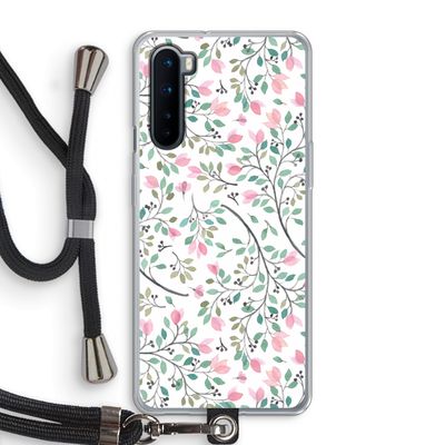 Sierlijke bloemen: OnePlus Nord Transparant Hoesje met koord