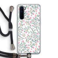 Sierlijke bloemen: OnePlus Nord Transparant Hoesje met koord