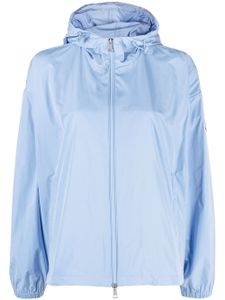 Moncler imperméable Tyx à patch logo - Bleu