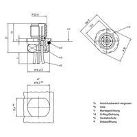 Lutronic 1239 Sensor/actuator inbouwconnector M12 Aantal polen (sensoren): 8 Stekker, inbouw 0.50 m 1 stuk(s) - thumbnail