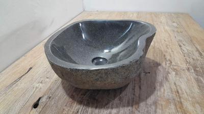 Rivierstenen waskom RM250348, 47x39x15 cm