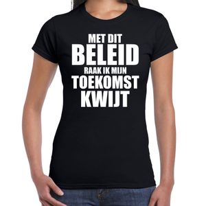 Protest shirt Beleid toekomst kwijt t-shirt zwart dames 2XL  -