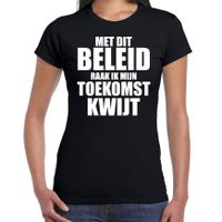 Protest shirt Beleid toekomst kwijt t-shirt zwart dames 2XL  -