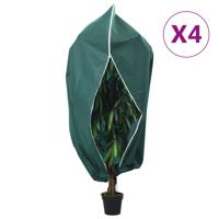 Plantenhoezen met ritssluiting 4 st 70 g/m² 3,93x3 m