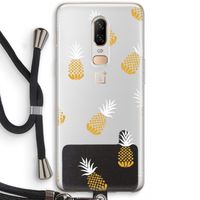 Ananasjes: OnePlus 6 Transparant Hoesje met koord