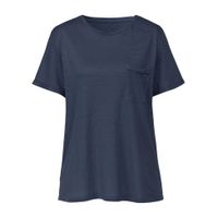 T-shirt van linnen jersey, nachtblauw Maat: 36/38