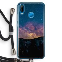 Travel to space: Huawei P20 Lite Transparant Hoesje met koord
